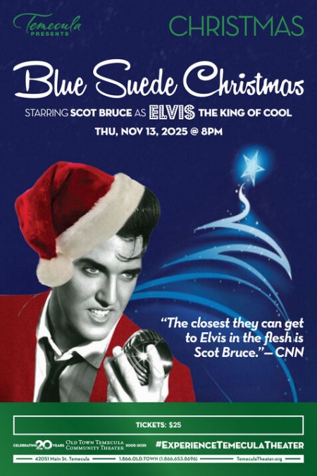 BLUE SUEDE CHRISTMAS STARRING SCOT BRUCE AS ELVIS - THE KING OF COOL