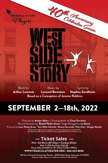 Tickets WEST SIDE STORY 2022 Old Town Temecula Community Theater